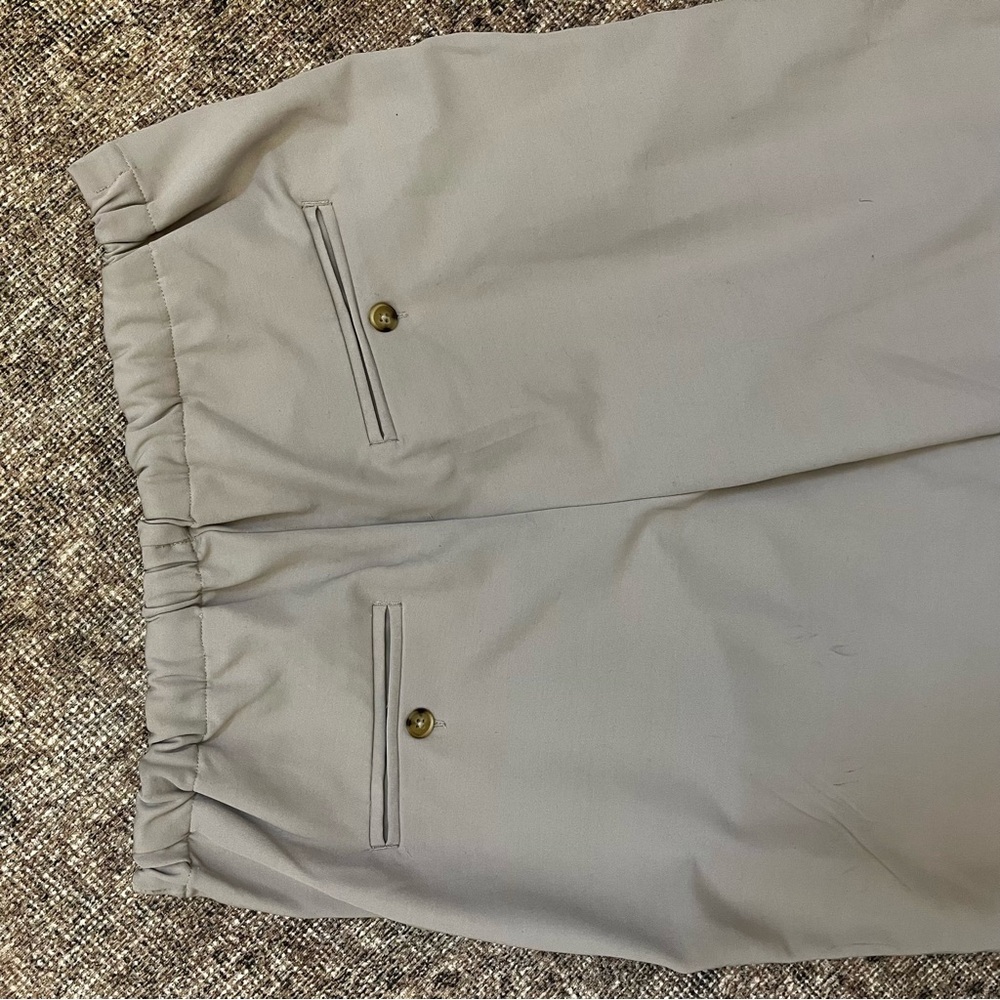 NWT Free People Beige High Rise Trouser Wide Leg Dress Pants M - Picture 4 of 5